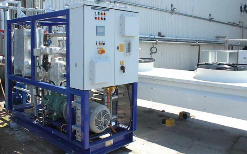 Bitzer support for low-charge ammonia chiller