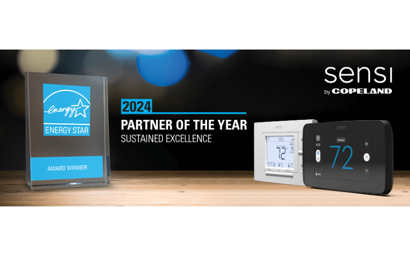 Copeland Named as ENERGY STAR® Partner of the Year for Fifth Consecutive Year for its Sensi Smart Thermostats