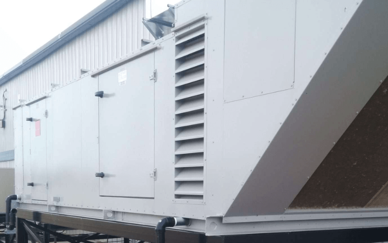 Commercial air conditioning-1-A make-up air unit equipped with air conditioning and, if we could open the panels, compressor suction hot gas bypass